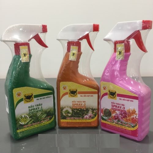 Combo Đầu Trâu Spray 1+2+3 phân bón lá tốt cho mọi giai đoạn Hoa Lan, cây cảnh