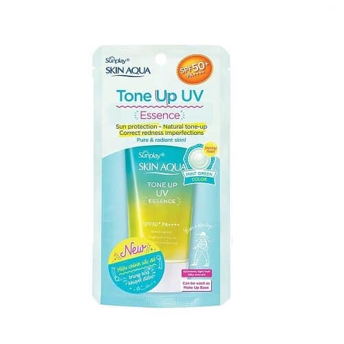 Tinh chất chống nắng nâng tông dành cho da khô/thường Sunplay Skin Aqua Tone Up UV Essence (Mint Green) 50g