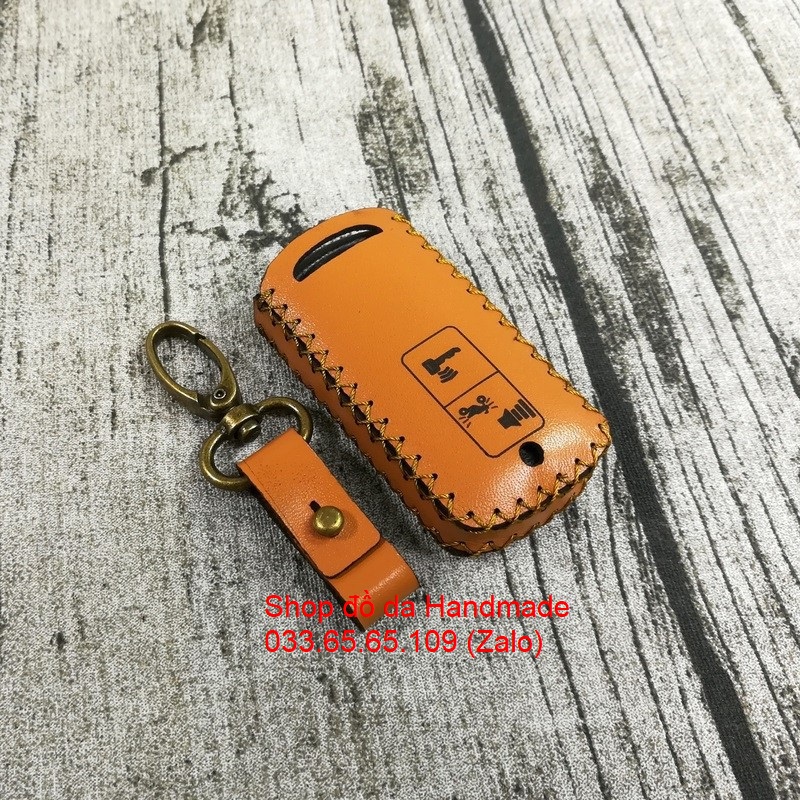 Bao da chìa khóa xe Honda: Lead, vision, Air blade, vario bằng da thật, kèm tặng móc khóa, khắc tên miễn phí