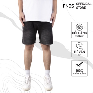 Quần short jean nam streetwear cao cấp FNOS SJ form ngắn ngang gối