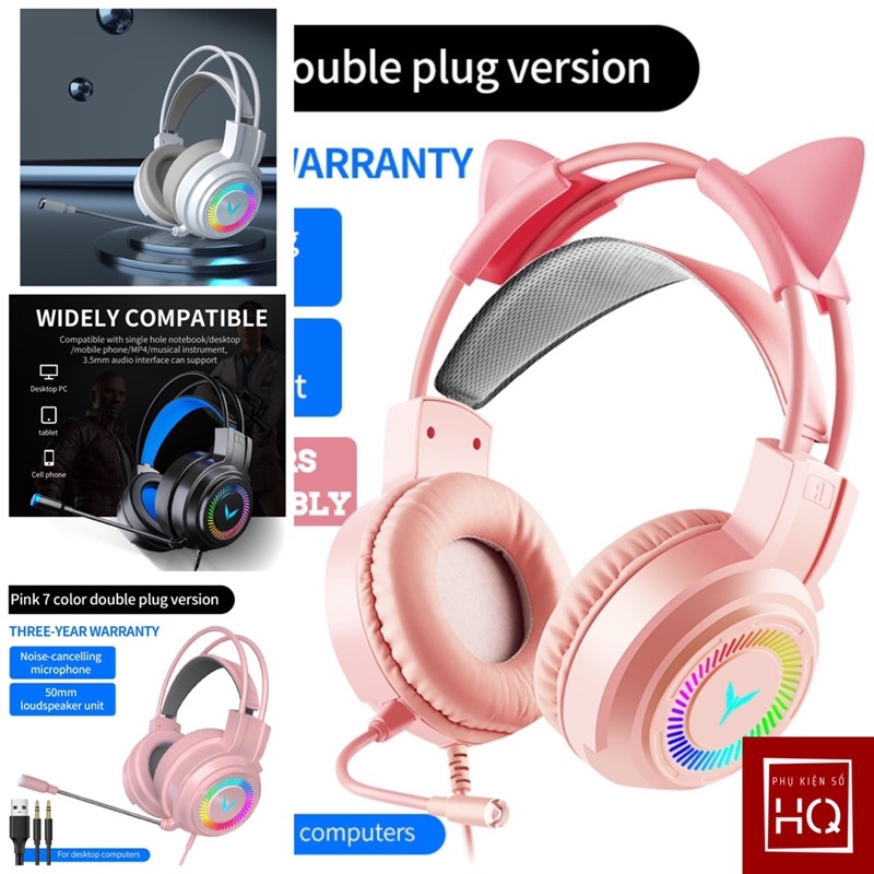Tai Nghe Có Mic Đàm thoại/Headphone Gaming Chụp Tai G59 Có dây Dùng Cho Mọi Thiết Bị -1 Đổi 1 Trong 3 Tháng.