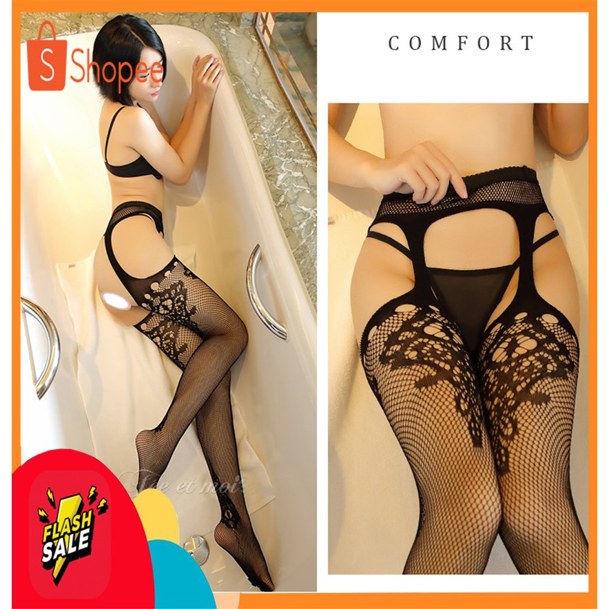 (HOT) (HOT) Quần tất chống tụt - tất đùi nữ, tất lưới họa tiết sexy quyến rũ - mã T6 -giá rẻ -giá rẻ