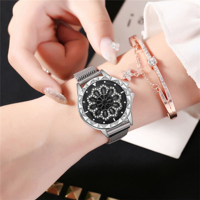 ZOLFA Fashion Magnet Buckle Womens Bracelet Watches Luxury Rose Gold Ladies Quartz Wristwatch Analog Clocks Exquisite Wrist Accessories Set Đồng hồ nữ