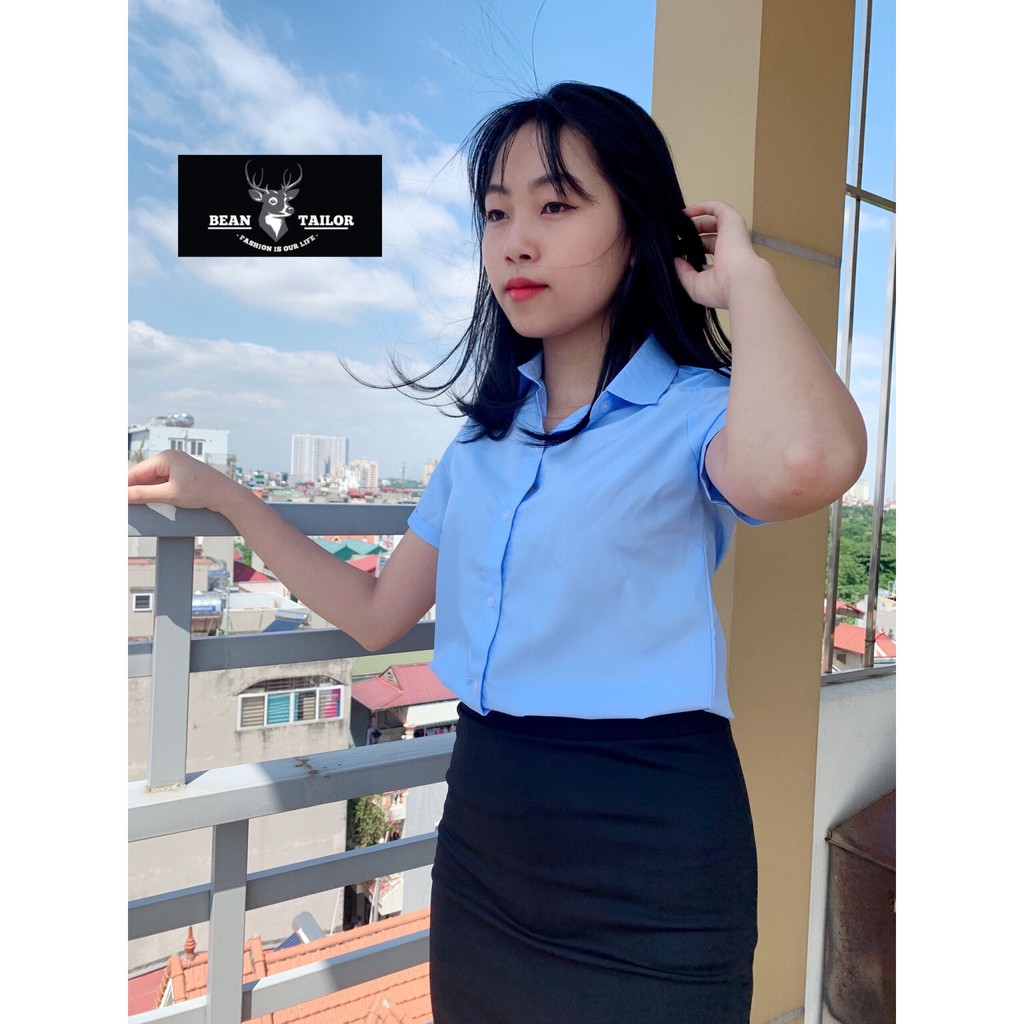 Áo Sơ Mi Nữ Xanh Nhạt công sở DÀI TAY | BigBuy360 - bigbuy360.vn
