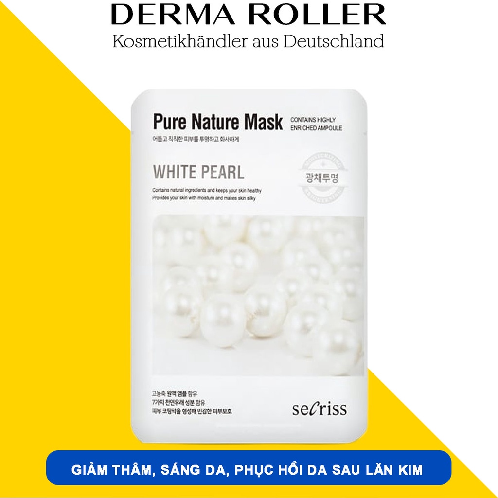 Mặt Nạ Dưỡng Da Chiết Xuất Ngọc Trai Pure Nature Mask White Pearl - ANSKIN - SECRISS - HÀN QUỐC - DE