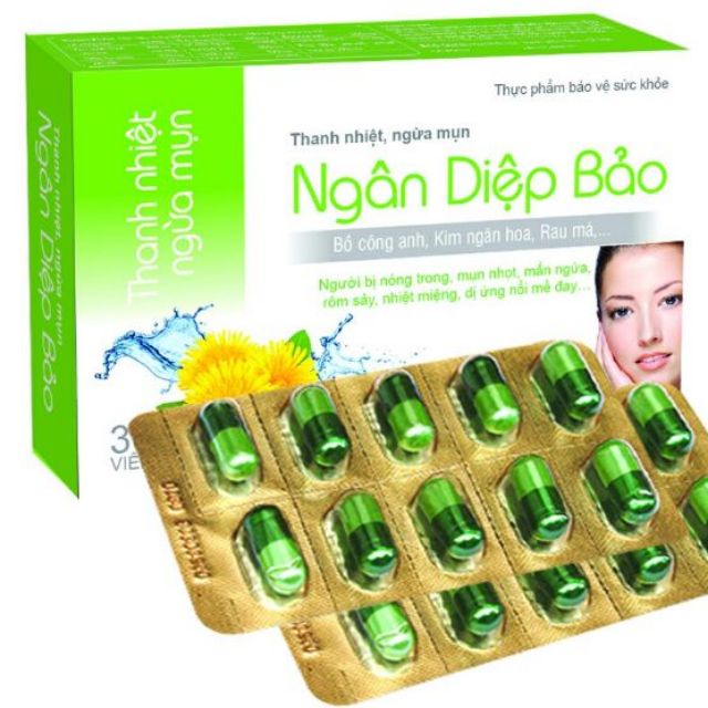 Ngân Diệp Bảo ADC ngừa mụn, nhiệt miệng, thanh nhiệt, nóng trong, mẫn ngứa....