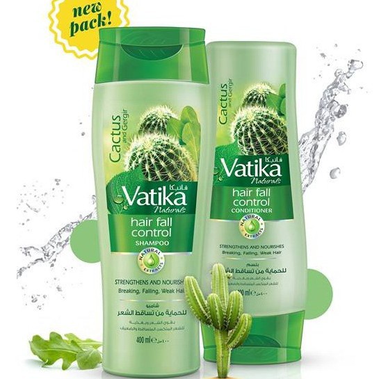 Dầu gội Vatika Naturals Hair Fall Control Shampoo ngăn ngừa tóc gãy rụng, kích thích mọc tóc con