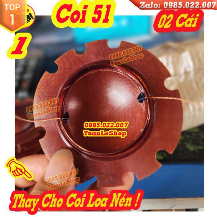COMBO 02 CHIẾC COIL 51 - COIL LOA PHÓNG THANH 25W - COIL 51.3 - 02 COI 51