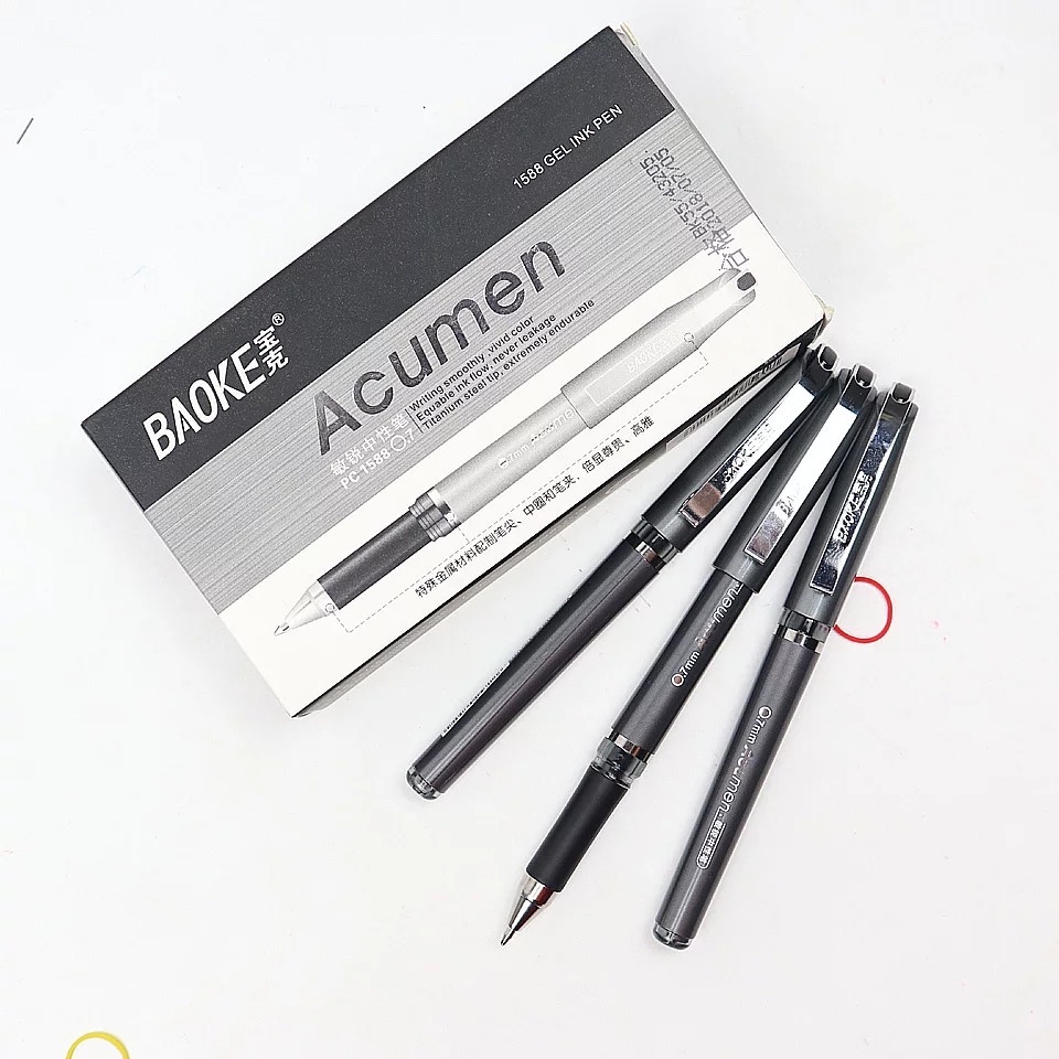 Bút Ký Baoke PC1588 0.7mm chính hãng bút gel nươc văn phòng ra mực đều, đẹp ANKICO