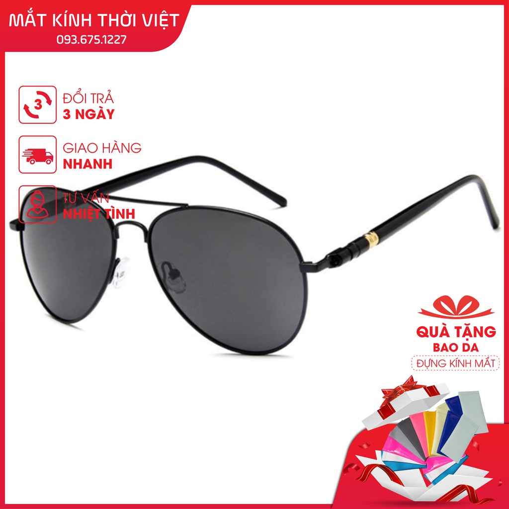 [VIDEO TEST] Kính mát nam nữ thời trang phân cực gọng kim loại - Mắt Kính Thời Việt