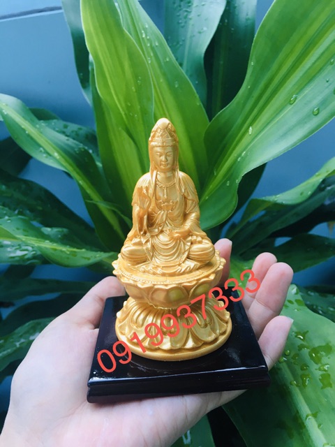 Tượng Phật bà quan âm đế gỗ cao 11 cm