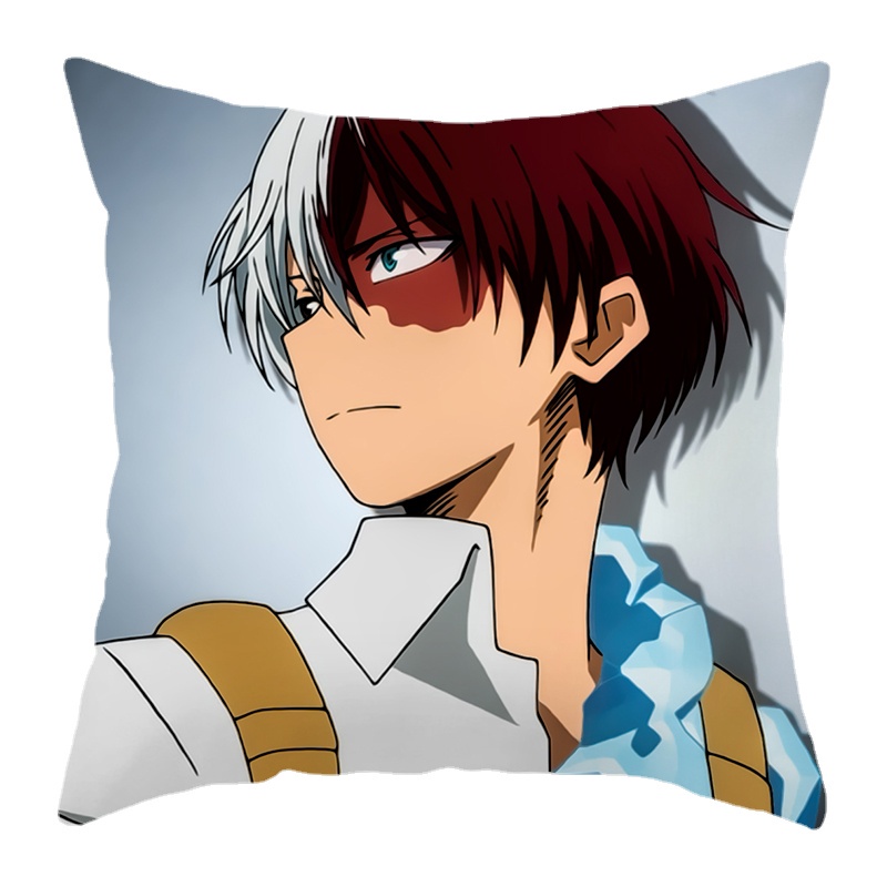 Vỏ Gối Polyester In Hình Nhân Vật Todoroki Shoto Trong Phim Học Viện Anh Hùng Trang Trí Nhà Cửa
