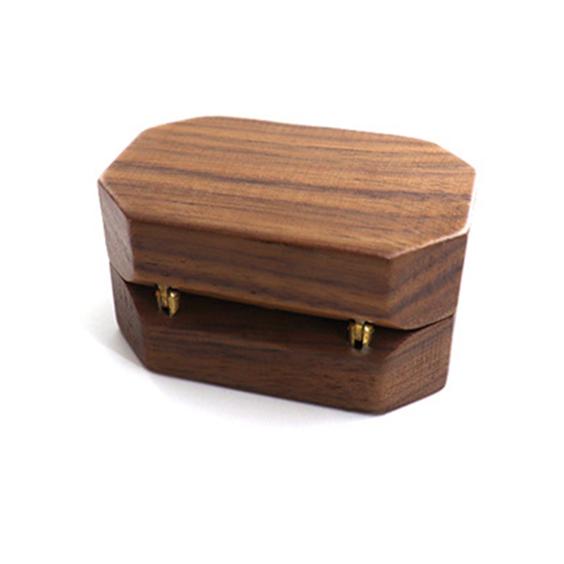 Arin Hộp Gỗ Óc Chó Hình Bát Giác Đựng Nhẫn Trang Sức Mềm Mại Sắp Xếp Gọn Gàng Cho Cầu Hôn