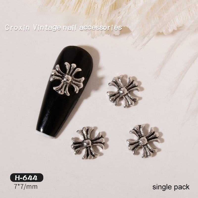 Phụ Kiện Trang Sức Bằng Hợp Kim Hình Lục Giác Đính Đá Phong Cách punk Cổ Điển Hàng Mới