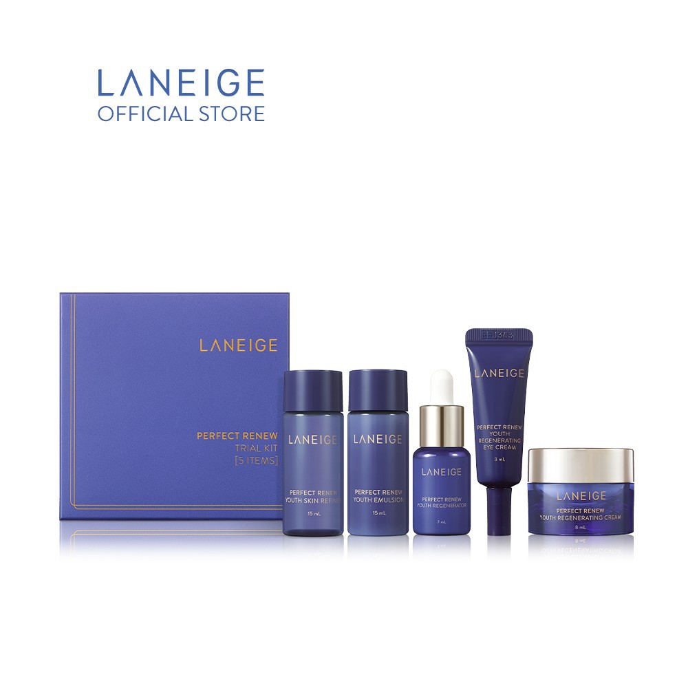 Bộ sản phẩm ngăn ngừa lão hóa da Laneige Perfect Renew Trial Kit