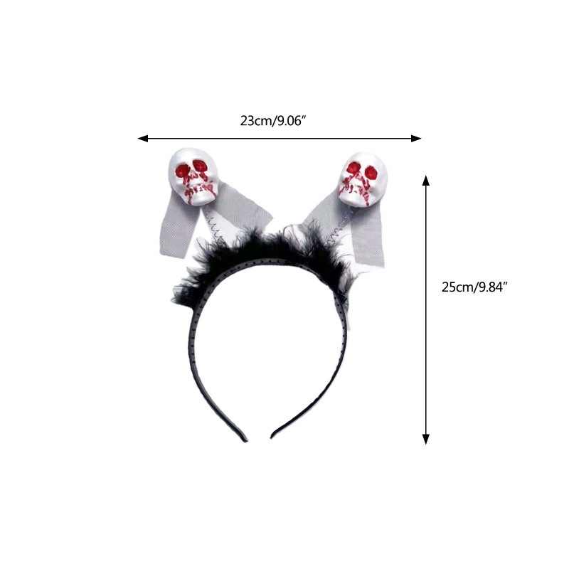 Băng Đô Cài Tóc Hình Đầu Lâu Kinh Dị Cho Tiệc Halloween