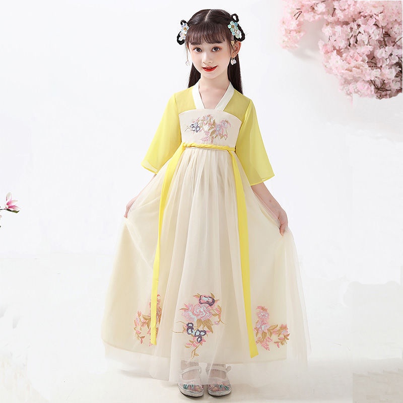 Đầm Hán Phục Mỏng Phong Cách Trung Hoa Cổ Điển Cho Bé Gái 08.11