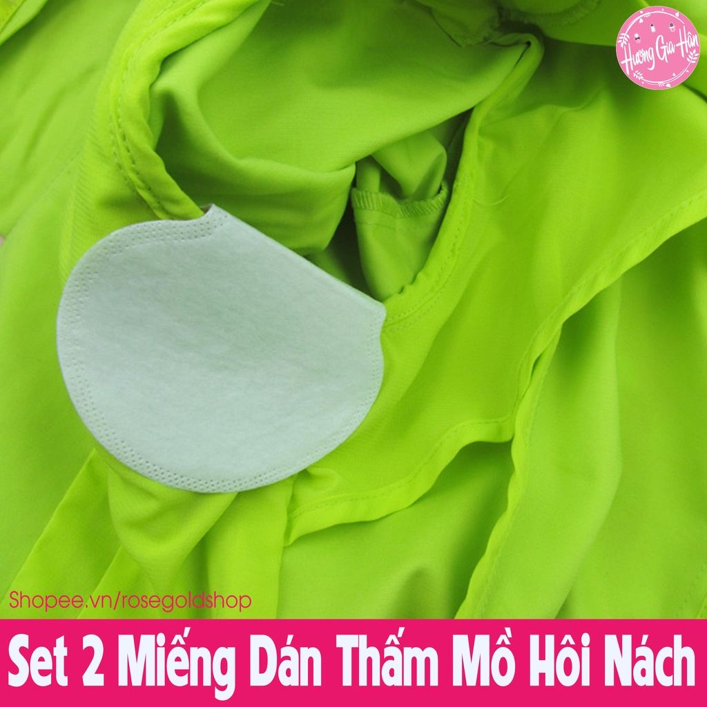 Set 2 Miếng Dán Thấm Mồ Hôi Nách, Chống Ố Vàng Áo Cho Bạn Gái