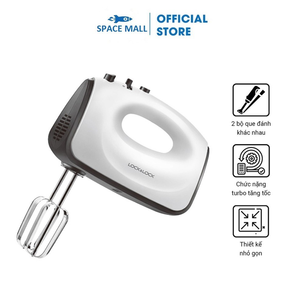 Máy Đánh Trứng Lock&Lock Hand Mixer 300W - EJM501BLK