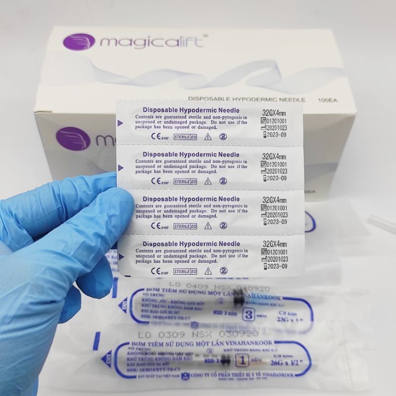 (Q1-HCM) Đầu Kim Tiêm Meso Magicalift 32g4mm 32g6mm và 32g13mm Cao Cấp - Kim Tiêm Căng Bóng Da Cao Cấp