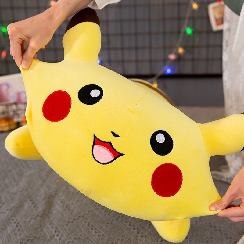 Gối Ôm Cho Bé, Gấu Bông PIKACHU Vàng, Chất Liệu Cao Cấp, Mềm Mại