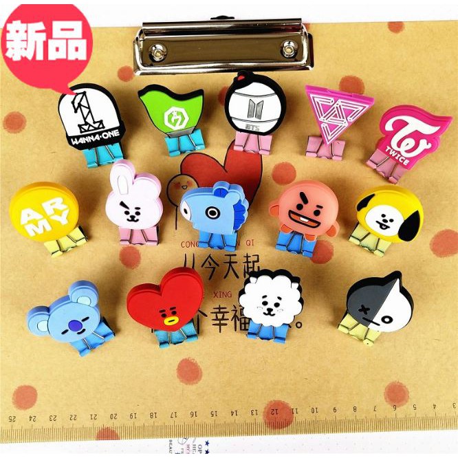 Kẹp giấy BTS BT-21, GOT7, Wanna One, Seventeen, TWICE