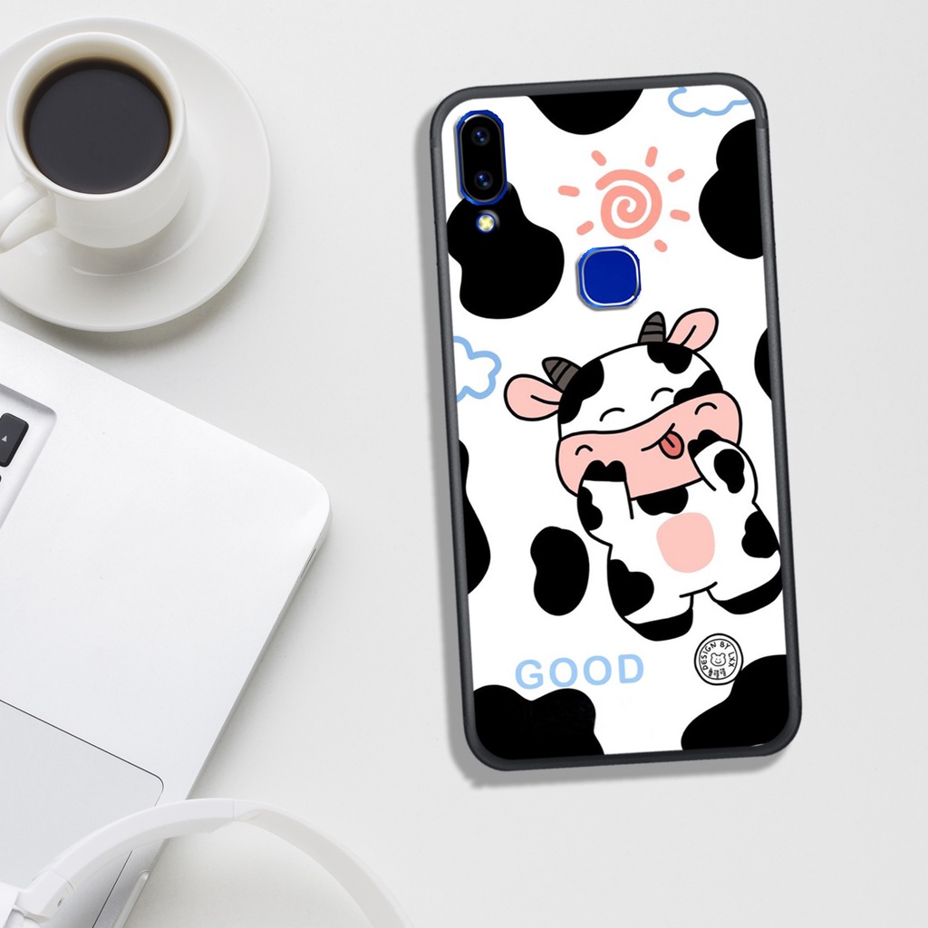 ỐP LƯNG VIVO V9/Y85/Y91/Y93/Y95/Y97, IN HÌNH BÒ SỮA SIÊU SIÊU ĐÁNG YÊU