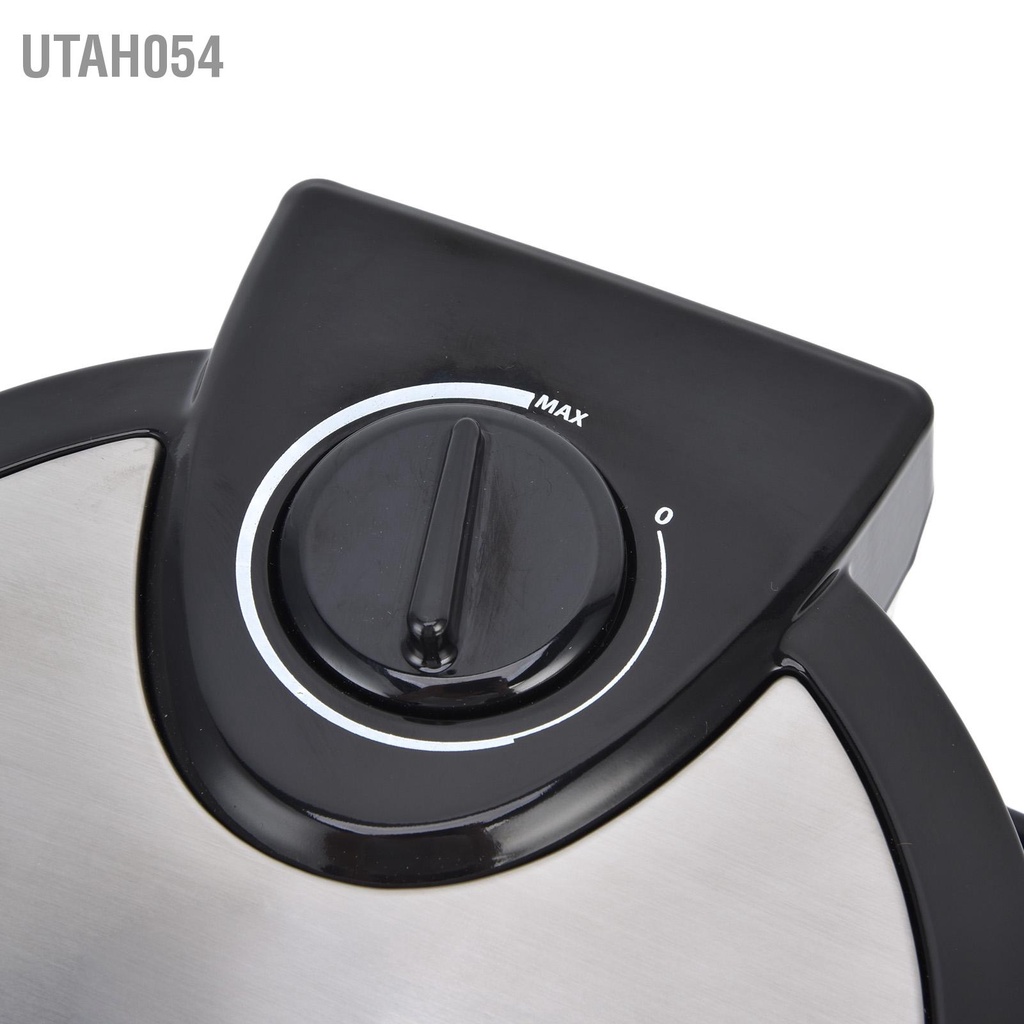 Utah054 Máy làm bánh quế hai mặt Sưởi ấm nhanh ăn sáng gia đình không dính 1200W EU Cắm 220‑240V