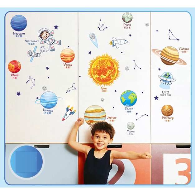 Decal dán tường Vũ trụ A56 - Decal dán tường Hàn Quốc