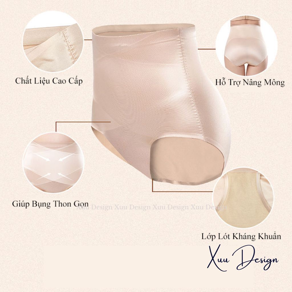 Quần gen bụng XUU vải su lụa cao cấp có thanh chống cuộn ôm sát bụng nâng mông hiệu quả - GB13