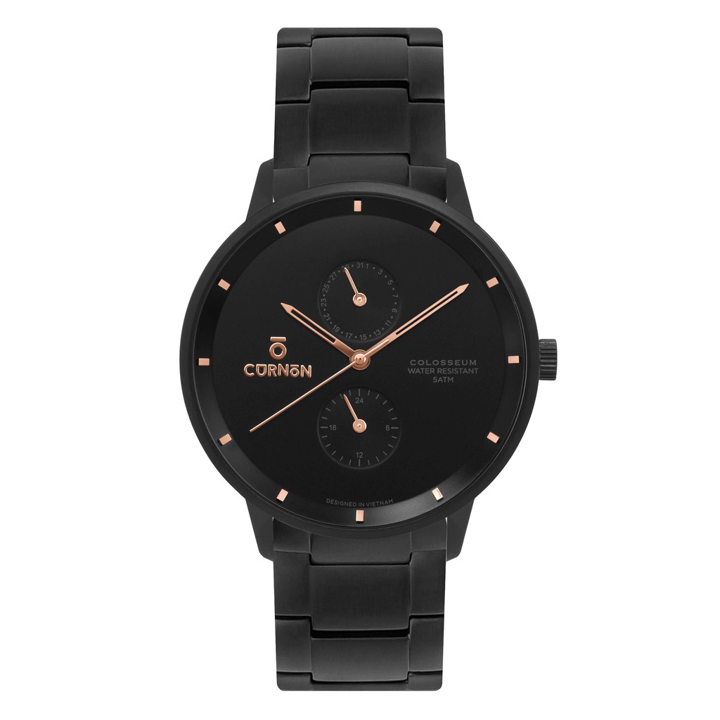 Đồng hồ nam Curnon Colosseum Cannon dây kim loại chính hãng - thiết kế thể thao