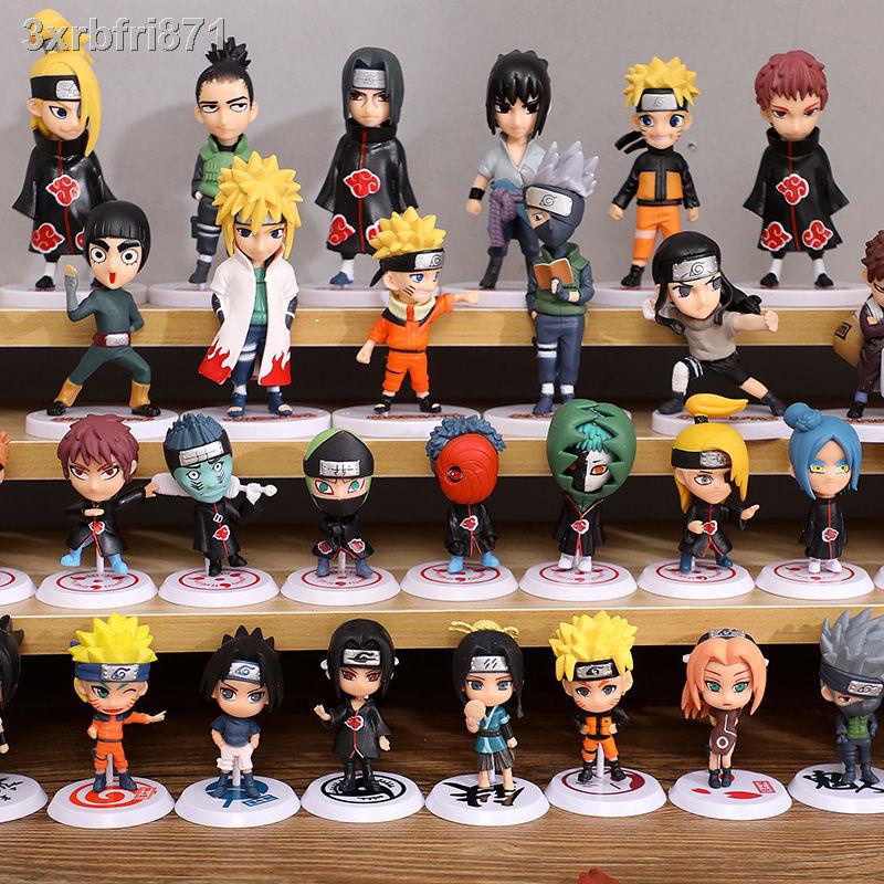 Naruto hình mô Uchiha Itachi Kakashi Sasuke trọn bộ hộp quà trang trí búp bê phiên bản Q