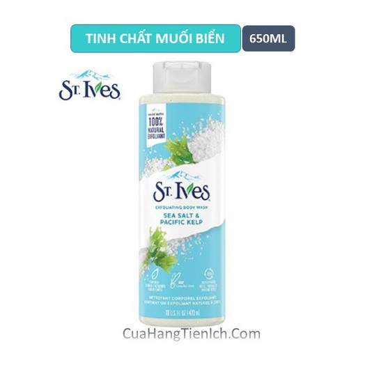 Sữa tắm ST.Ives yến mạch bơ, cam chanh, muối biển 650ML