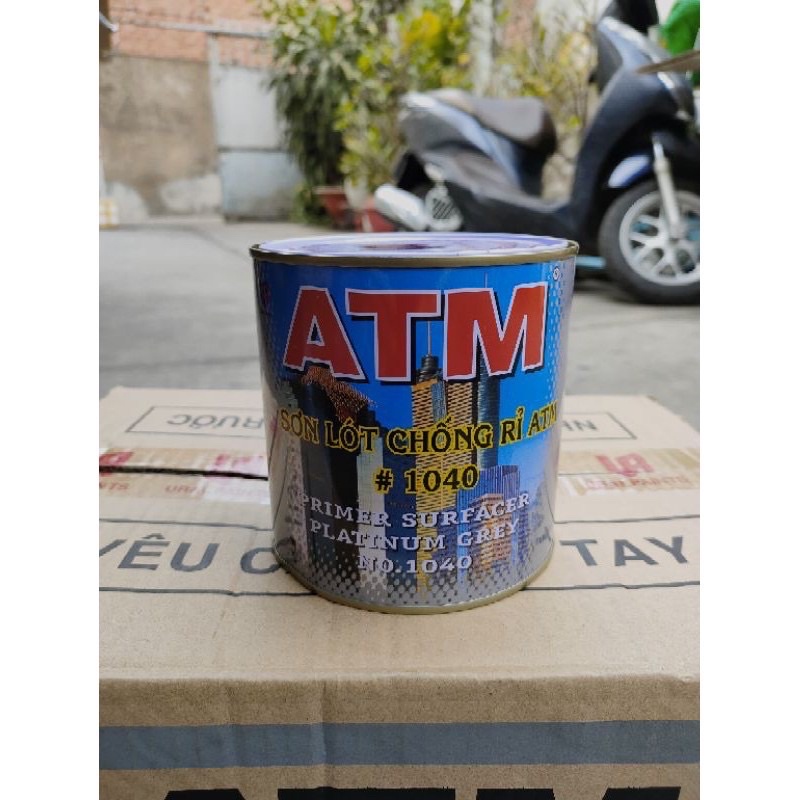 Sơn lót chống rỉ chống sét màu ghi xám ATM 1040 URAI PAINTS 375ml 0,5kg