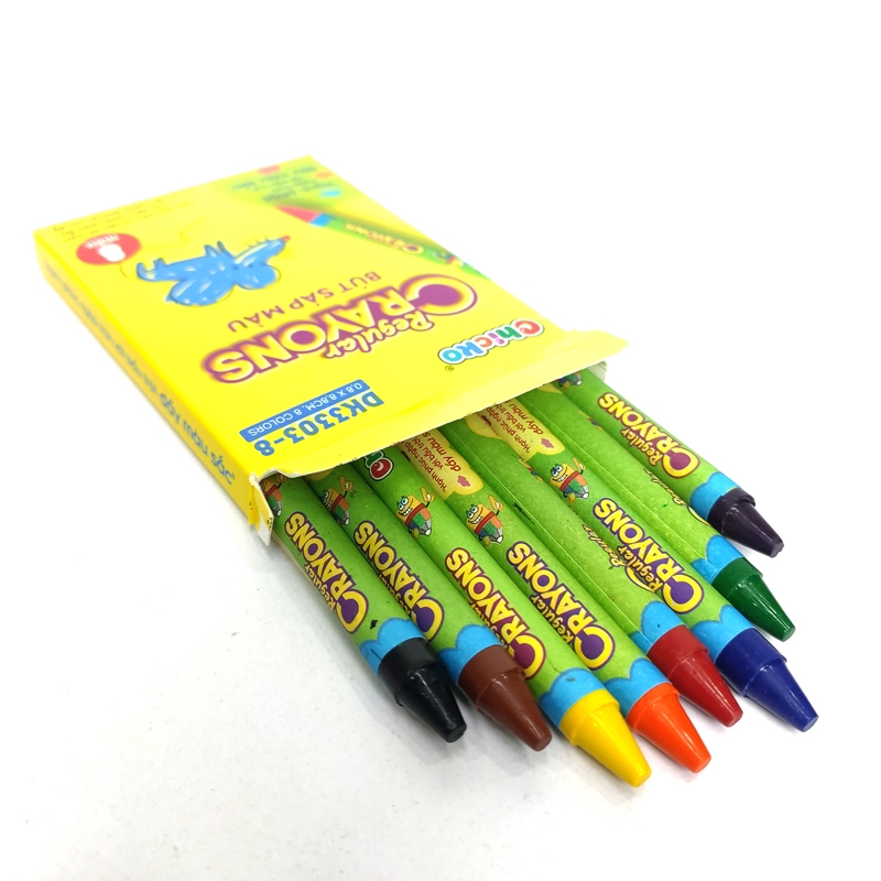 Bút Sáp Màu Chicko Regular Crayons - 8 Màu - DK3303-8 - CHICKO