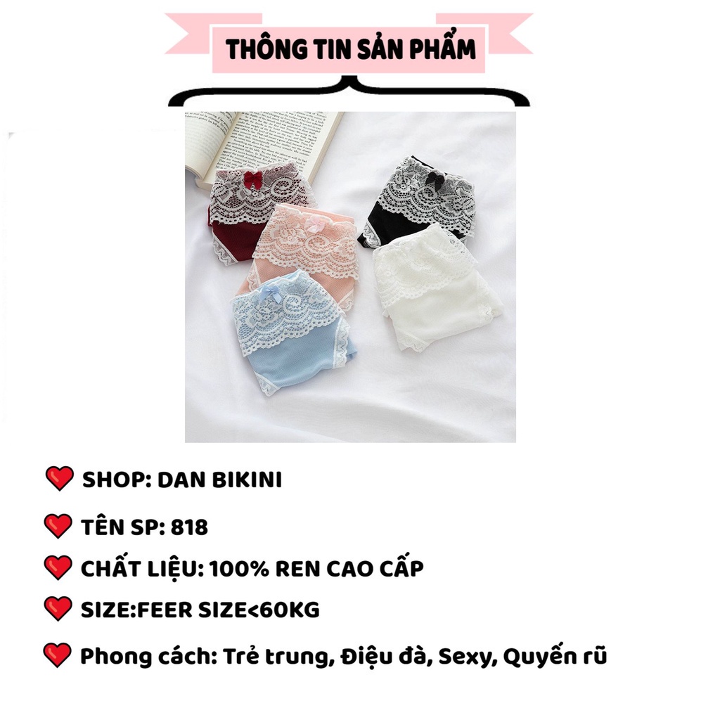 Quần lót ren bikini sexy buộc dây hông Quyến Rũ thiết kế điệu đà mã QL818