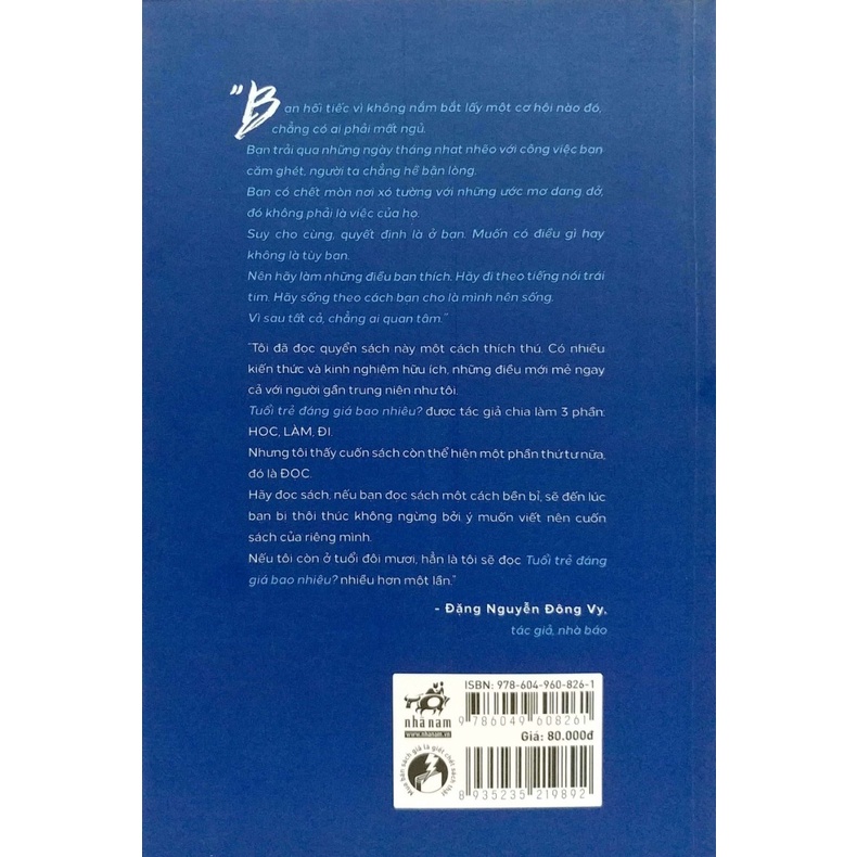Sách - Tuổi trẻ đáng giá bao nhiêu