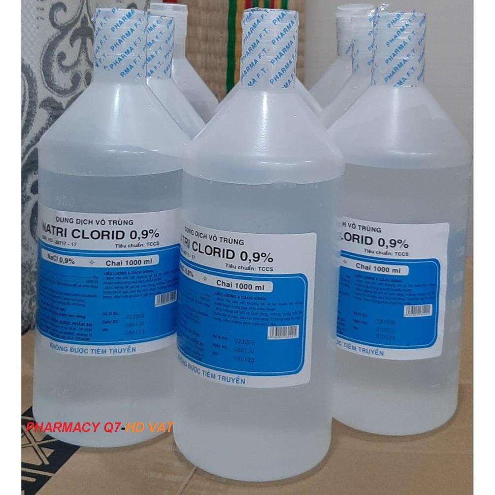 Nguyên Thùng x12 CHAI x 1 LÍT CÔNG TY 3/2 NACL NATRI CLORID NATRICLORID 0,9%