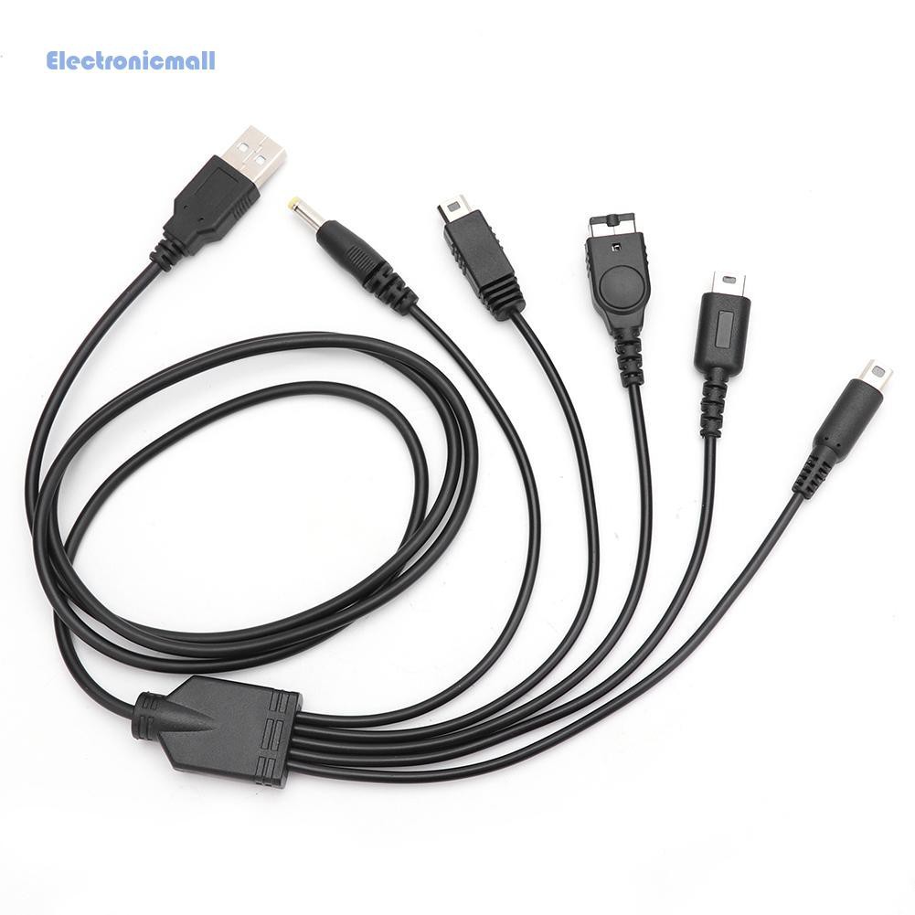 Dây Cáp Sạc Usb 5 Trong 1 Cho Nintendo New 3ds Xl Nds Lite Ndsi Ll Wii U