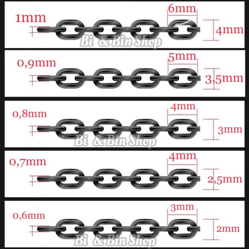 4m Dây Xích O Làm Phụ Kiện Trang Sức Handmade