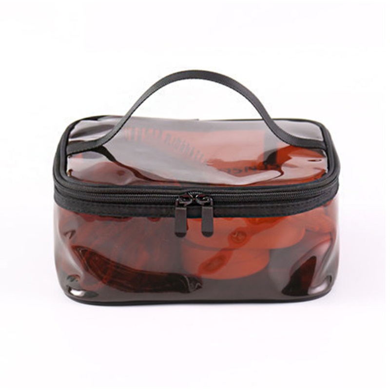 Túi Đựng Mỹ Phẩm Bằng PVC Trong Suốt Chống Nước Có Khóa Kéo Tiện Dụng Mang Theo Du Lịch