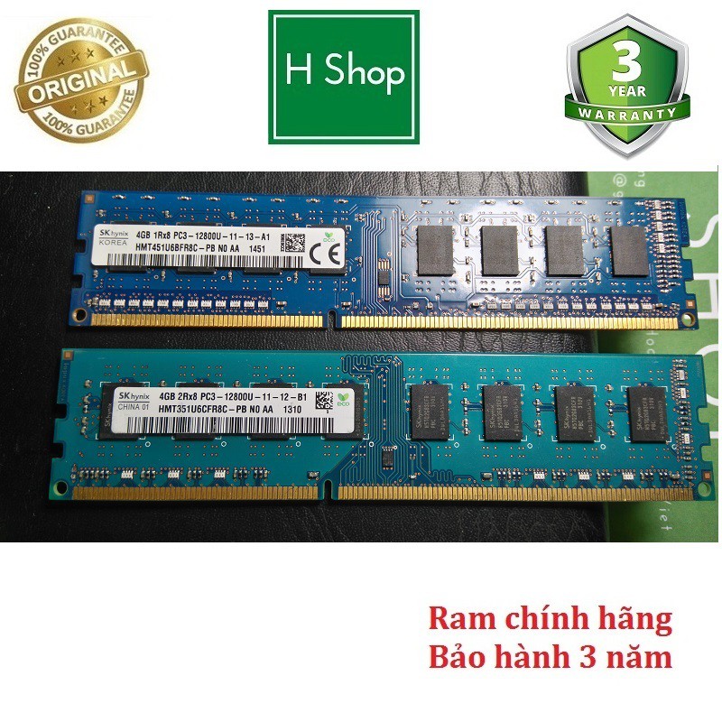 RAM PC DDR3 (PC3) 4GB BUS 1600 HIỆU HYNIX (HYNDAI ELECTRONIC), ram đồng bộ siêu bền và ổn định