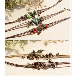 Lắc chân Handmade chiếc lá - TS-0026