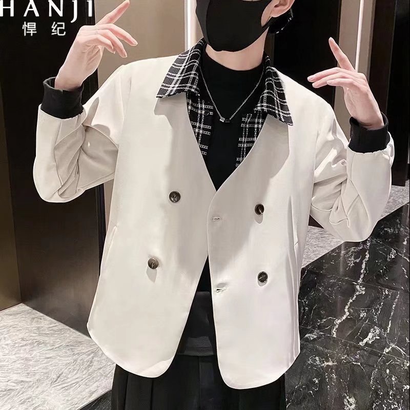 Áo Khoác Dáng Rộng Màu Tương Phản Phong Cách Hàn Quốc Thời Trang Cho Nam Và Nữ