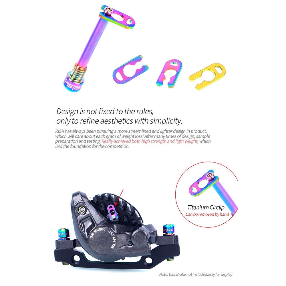 Bộ ốc vít M4 bằng hợp kim titan cho đĩa phanh xe đạp