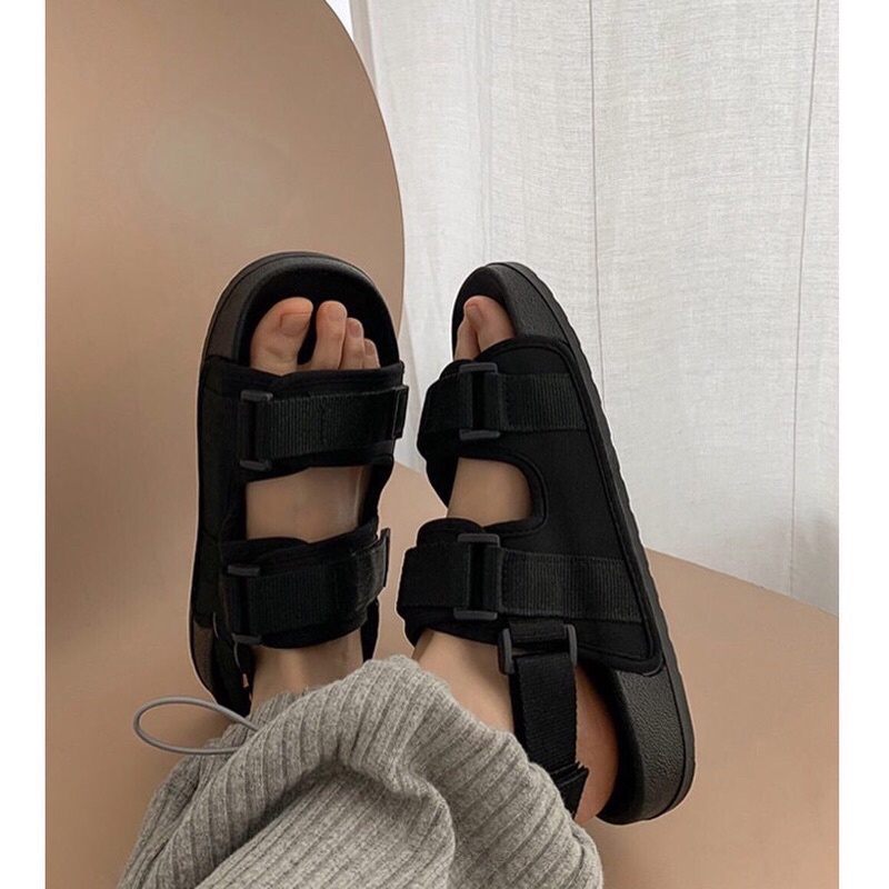 Dép Sandal Màu Đen Phong Cách Ulzzang Hàn Quốc