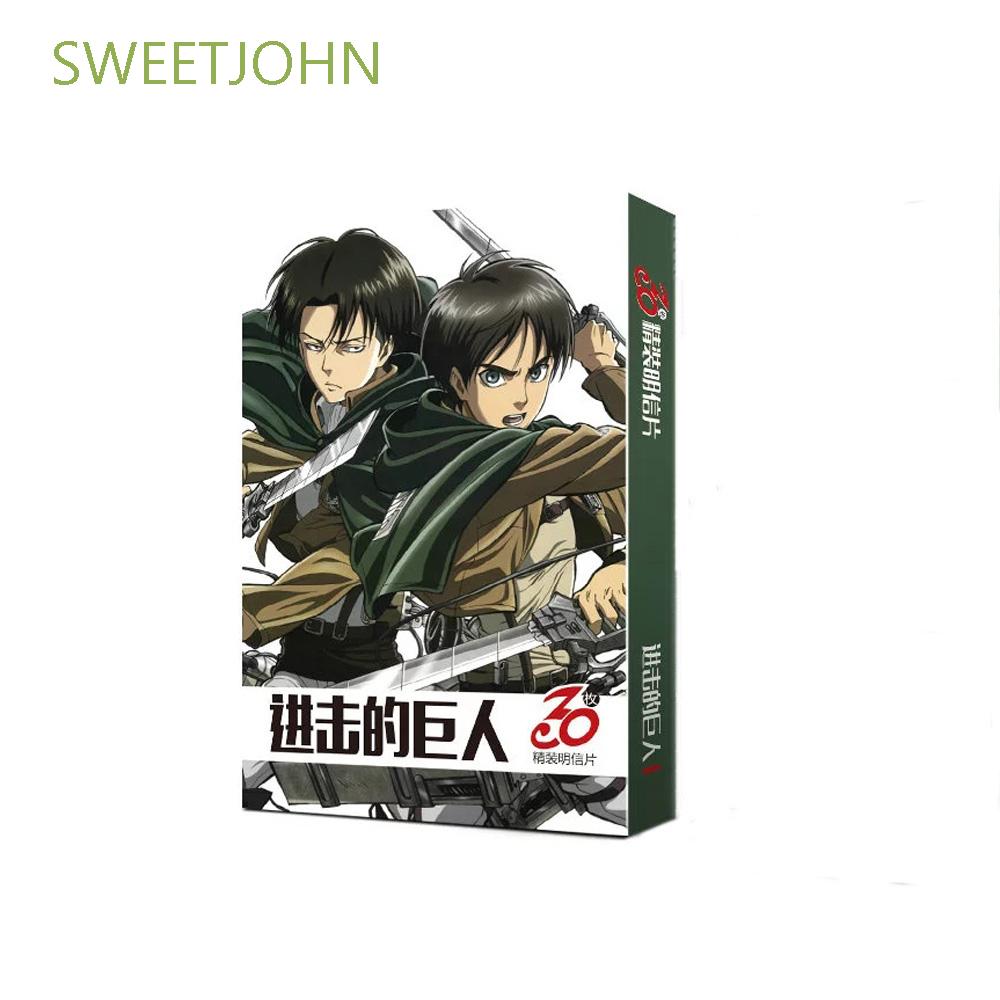 Set 30 Tấm Thẻ In Hình Anime Attack On Titan