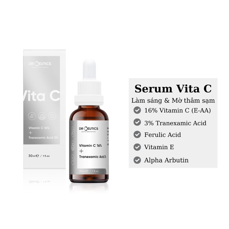 Serum hỗ trợ sáng da và ngăn ngừa lão hoá DrCeutics Vitamin C