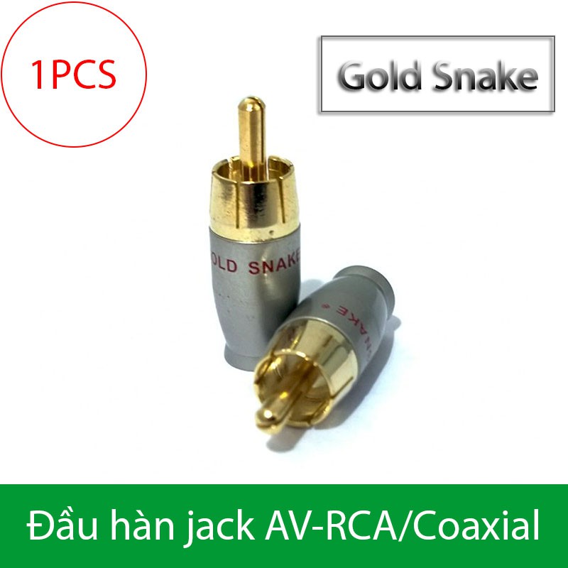 Đầu hàn dây âm thanh AV/RCA - Coaxial/SPDIF OD5mm Gold Snake