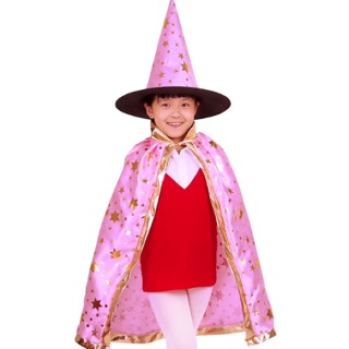 Set áo choàng + mũ phù thủy Halloween